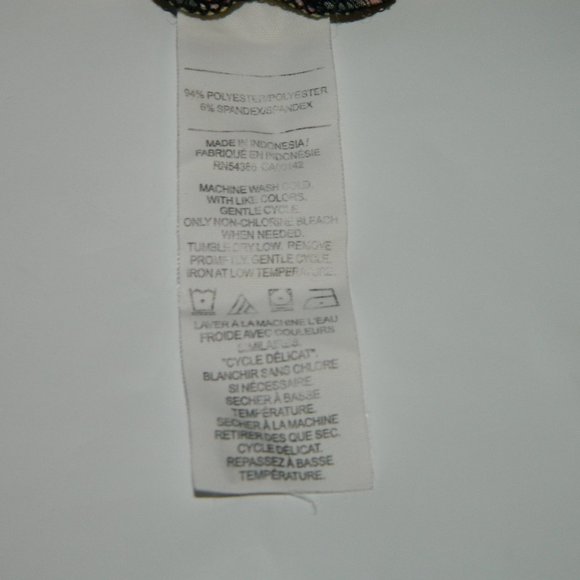 2 for/$25 ADX Bright Neon Zebra Galaxy Print Sharkbit Flutter Hem Tunic Size M - Picture 8 of 9